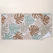 Serviette De Plage Monstera moderne hawaï boho (Devant)