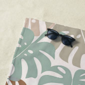 Serviette De Plage Monstera moderne hawaï boho (En situation)