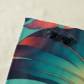 Serviette De Plage Monstera Tropical Aquarelle Verdure Palm Feuilles (En situation)