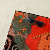 SERVIETTE DE PLAGE MONSTRE DE COMBAT SAMURAI (En situation)