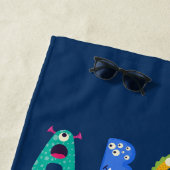 Serviette De Plage Monstre Personnalisé ABC Monstres Silly Alphabet (En situation)