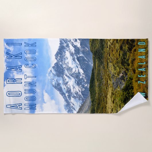 SERVIETTE DE PLAGE MONT COOK SOUTH ISLAND NEW ZEALAND BEACH TOWER (Devant)