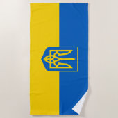Serviette De Plage Montrez vos couleurs - Ukraine (Devant)