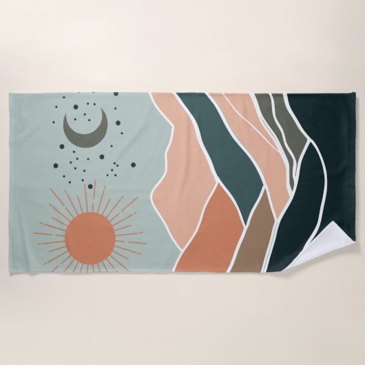 Serviette De Plage Monts Sun & Moon (Devant)
