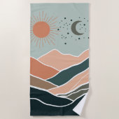 Serviette De Plage Monts Sun & Moon (Devant)