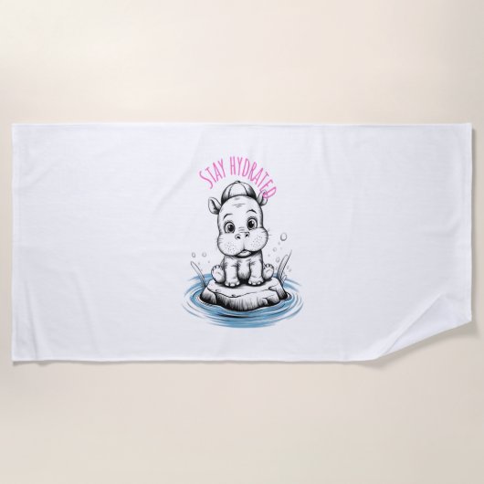 Serviette De Plage MOO-DENG Collection - Conception audacieuse et int (Devant)