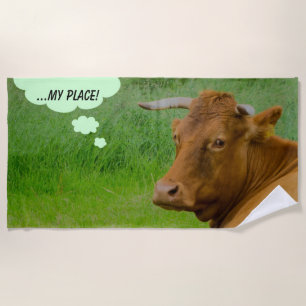 Serviette De Plage Moo ! Vache mignonne