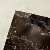 Serviette De Plage Moody Agate | Café Brown bronze doré Taupe (En situation)
