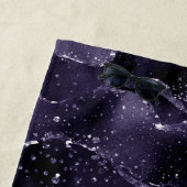 Serviette De Plage Moody Agate | Midnight Indigo Deep Purple Glam (En situation)
