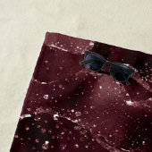Serviette De Plage Moody Agate | Vin Bordeaux Sangria Merlot Maroon (En situation)