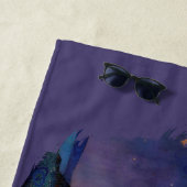 Serviette De Plage Moonlit Dreamer - Serene Night Sky (En situation)