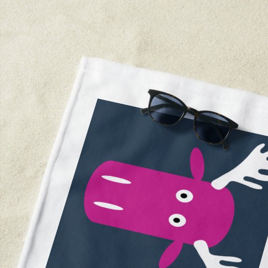 serviette de plage Moose Head Pop Art (En situation)