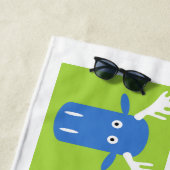 serviette de plage Moose Head Pop Art (En situation)