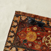 Serviette De Plage Moquette kashi look oranges (En situation)