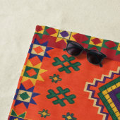 Serviette De Plage Moroccan Harmony in Orange (En situation)