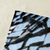 Serviette De Plage Mosaïque de miroir bleu (En situation)