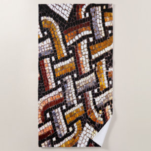 Serviette De Plage Mosaïque romaine d'automne