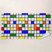 Serviette De Plage Mot de passe coloré (Devant)