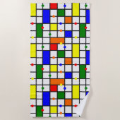 Serviette De Plage Mot de passe coloré (Devant)