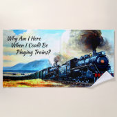 Serviette De Plage Moteurs de locomotives à vapeur (Devant)