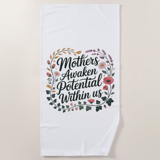 Serviette De Plage Mothers Awaken Potential Within Us (Devant)