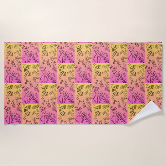 Serviette De Plage motif (Devant)