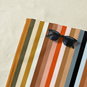 Serviette De Plage Motif à bandes multiples