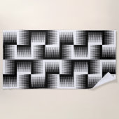 Serviette De Plage Motif à bec noir et blanc (Devant)