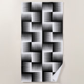 Serviette De Plage Motif à bec noir et blanc (Devant)