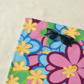 Serviette De Plage Motif à fleurs du printemps été 60s (En situation)