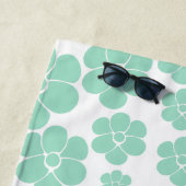 Serviette De Plage Motif à fleurs - Vert (Monnaie) (En situation)
