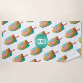Serviette De Plage Motif à la mode avec Monogram (Devant)