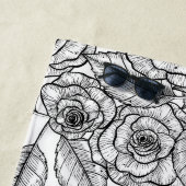 Serviette De Plage motif à main rose (En situation)