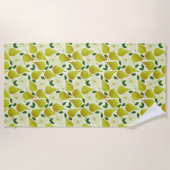 Serviette De Plage Motif à poires vertes (Devant)