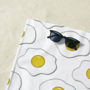 Serviette de plage Motif à pois d'oeufs frits