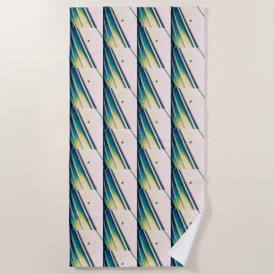 Serviette De Plage Motif Abstrait bateau à Blue Beach Towel