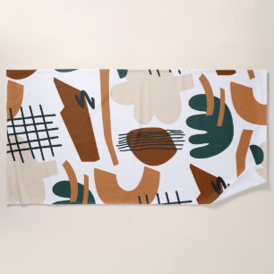 Serviette De Plage Motif Abstrait Bohème Propre Minimalisme Moderne