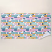 Serviette De Plage Motif abstrait de forme d'aquarelle (Devant)