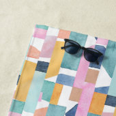 Serviette De Plage Motif abstrait de forme d'aquarelle (En situation)