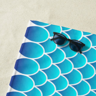 Serviette De Plage Motif abstrait de peau d'animal bleu clair