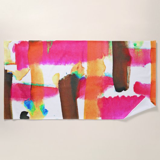 Serviette De Plage Motif Abstrait dynamique dans l'art (Devant)