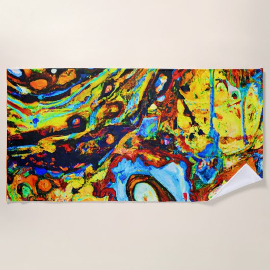 Serviette De Plage Motif Abstrait Époustouflant (Devant)