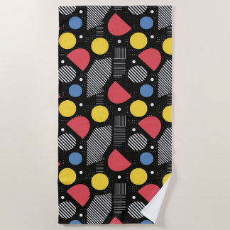 Serviette De Plage Motif Abstrait géométrique
