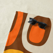Serviette De Plage Motif Abstrait moderne du milieu du siècle (En situation)