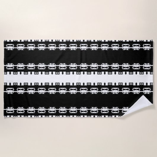 Serviette De Plage Motif africain Ebony Rhythm (Devant)