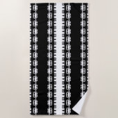 Serviette De Plage Motif africain Ebony Rhythm (Devant)