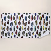 Serviette De Plage Motif aléatoire des voitures d'époque (Devant)