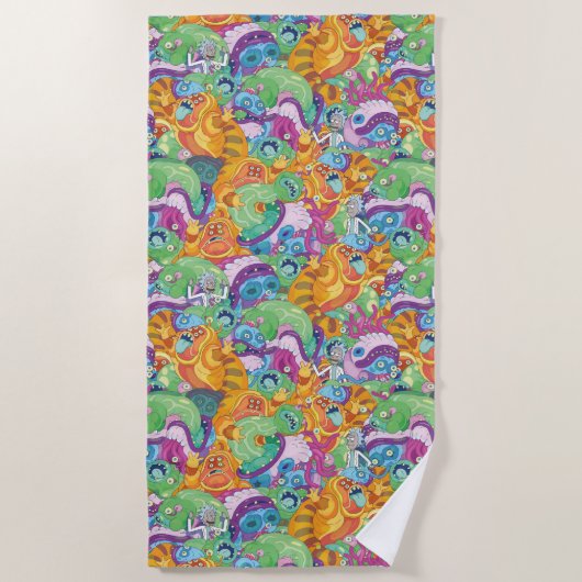 Serviette De Plage Motif Alien du parti Rick Apocalypse (Devant)