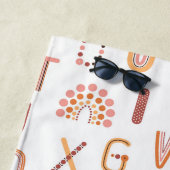 Serviette De Plage Motif Alphabet arc-en-ciel amusant (En situation)
