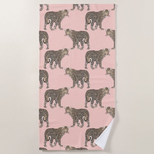 Serviette De Plage Motif animal chic et branché Leopard (Devant)